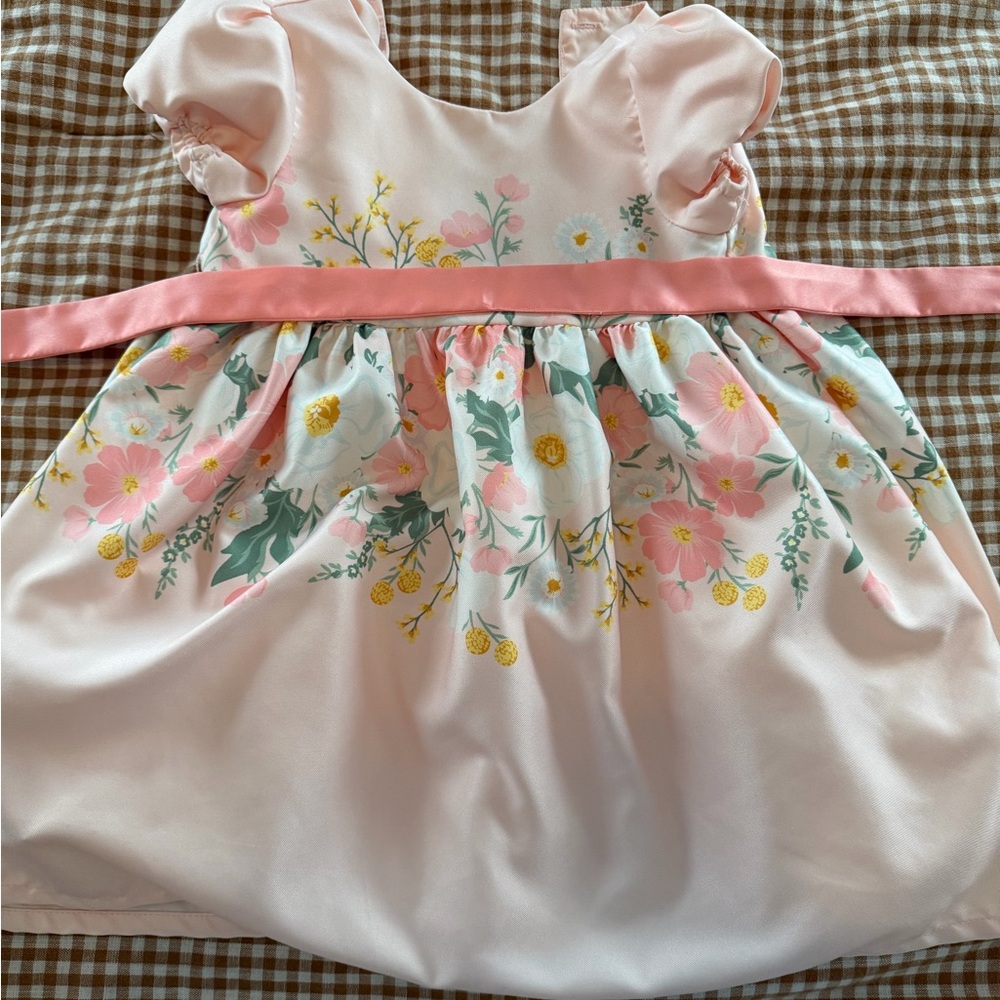 Pink dress with coat